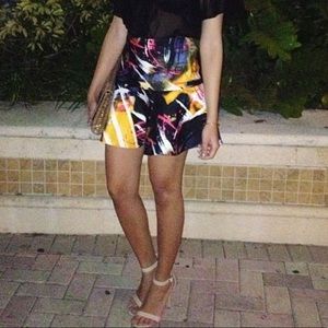 H&M muti color mini skirt